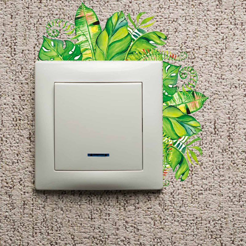 Switch Sticker - Bright green leaves