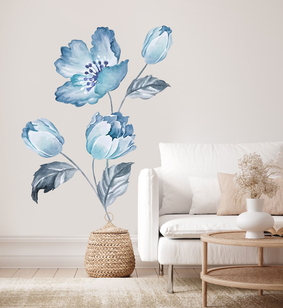Wallsticker - Blue Flowers