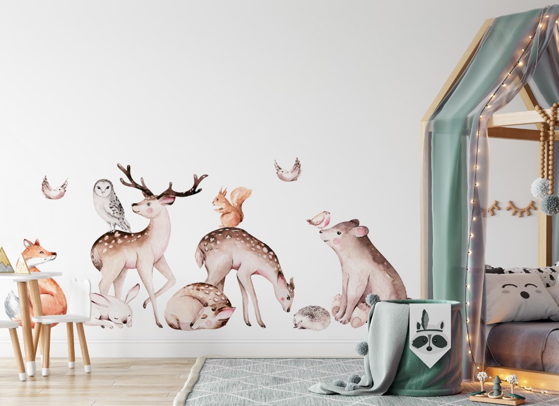 Wallsticker -  Forest Land Animals