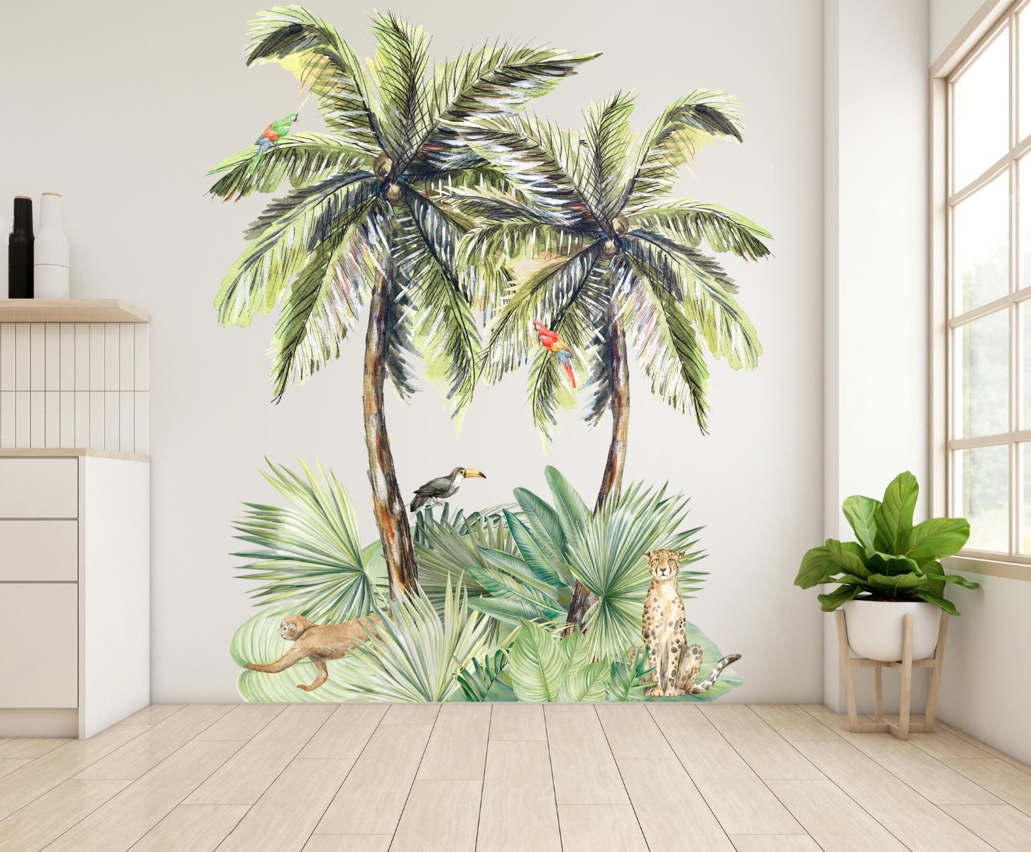 Wallsticker - Tropical Island and Animals