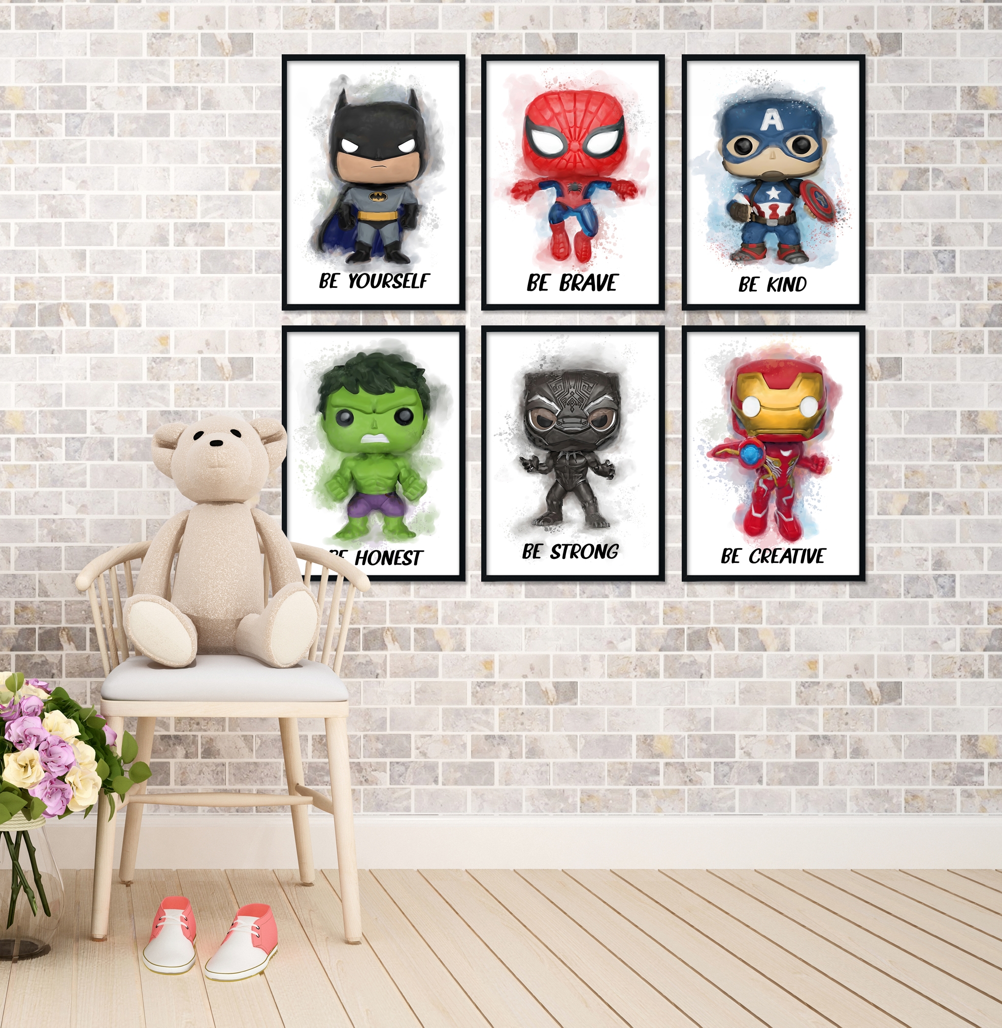 Poster - Super Heroes / Quotes / Set of 6