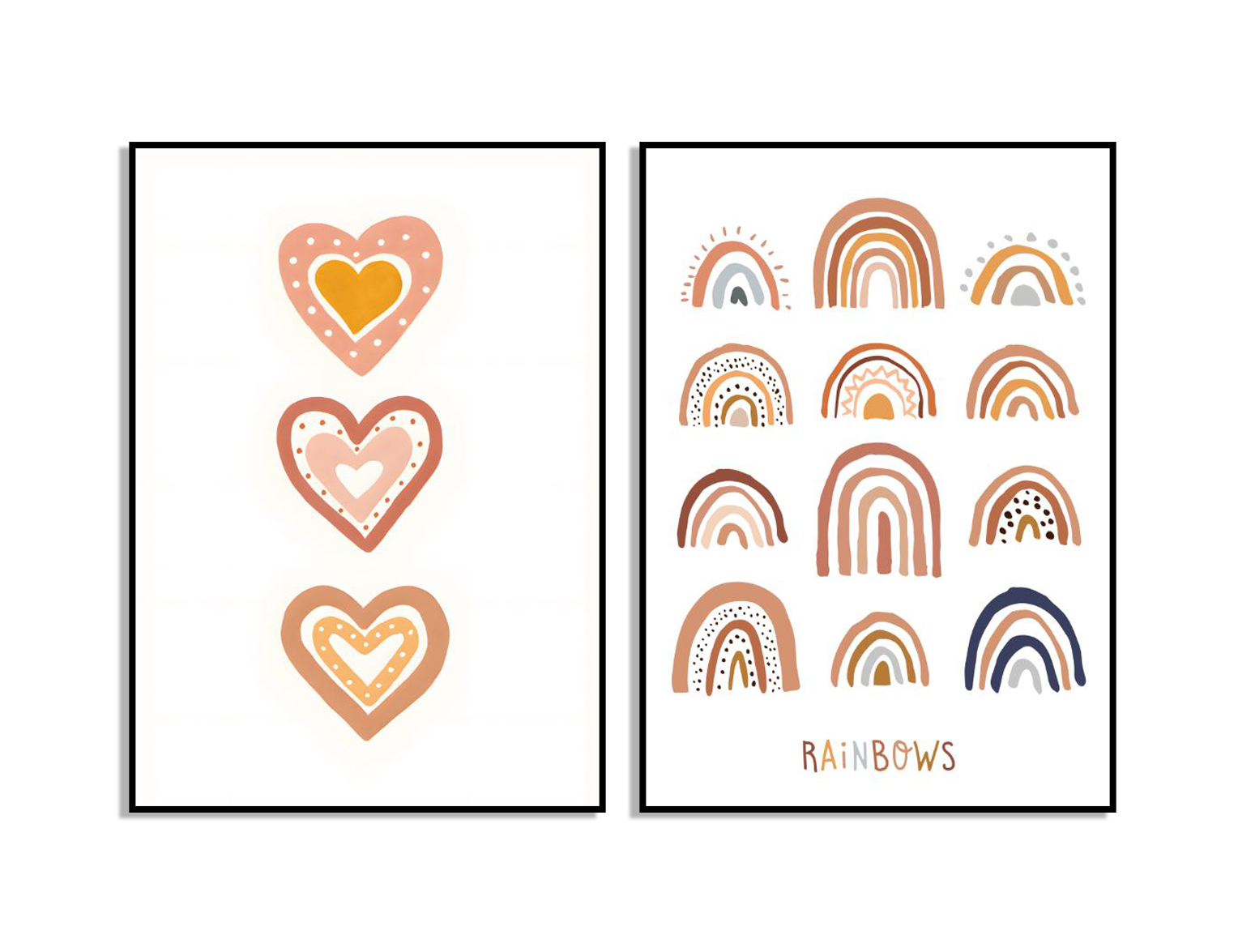 Poster -  Rainbows and Cloud / Set of 2