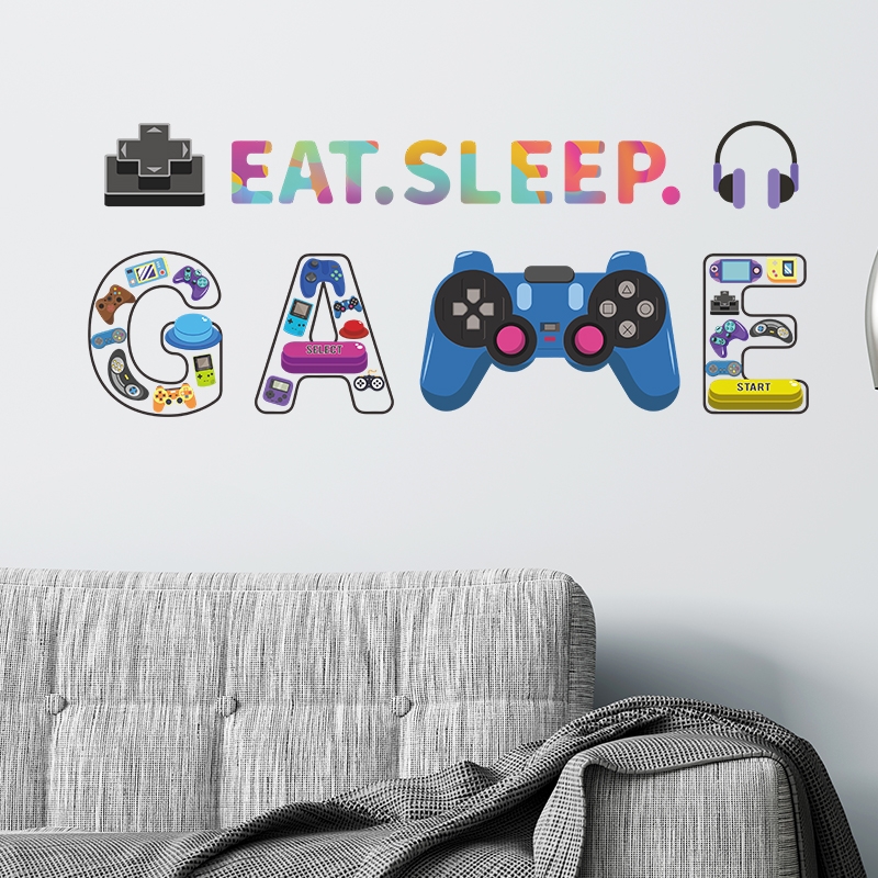 Wallsticker - Eat, Sleep, Game