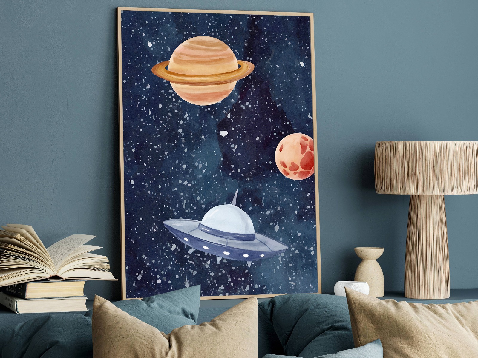 Poster – Planets and Rocket