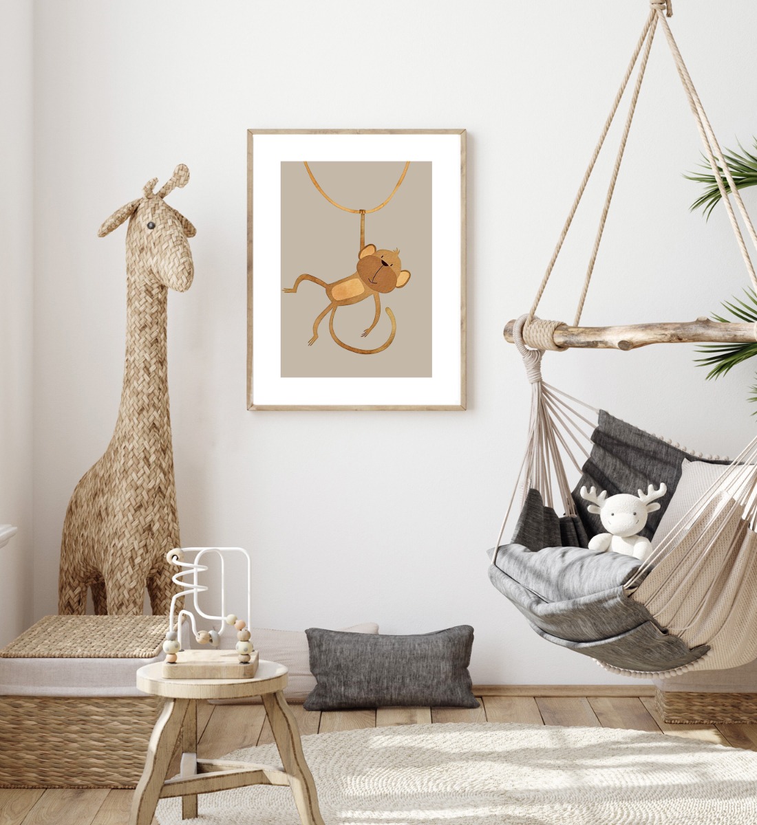 Poster – Nordic Kids Bedroom / Monkey