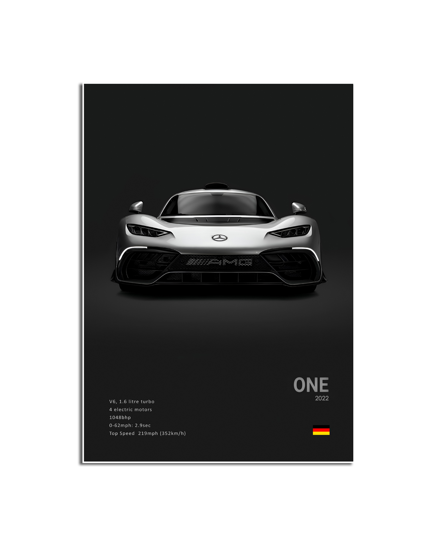 Poster –  Luxury Black and White Sports Car  / ONE 2022 / 03
