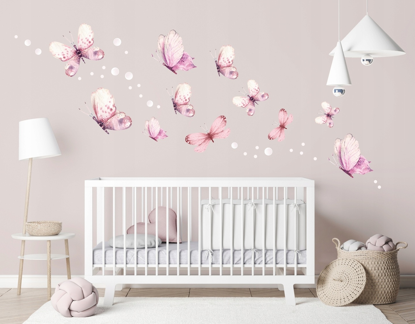 Wallsticker - Butterflies / Pink