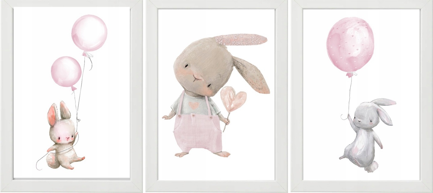 Posters - Pink Bunny / Set of 3