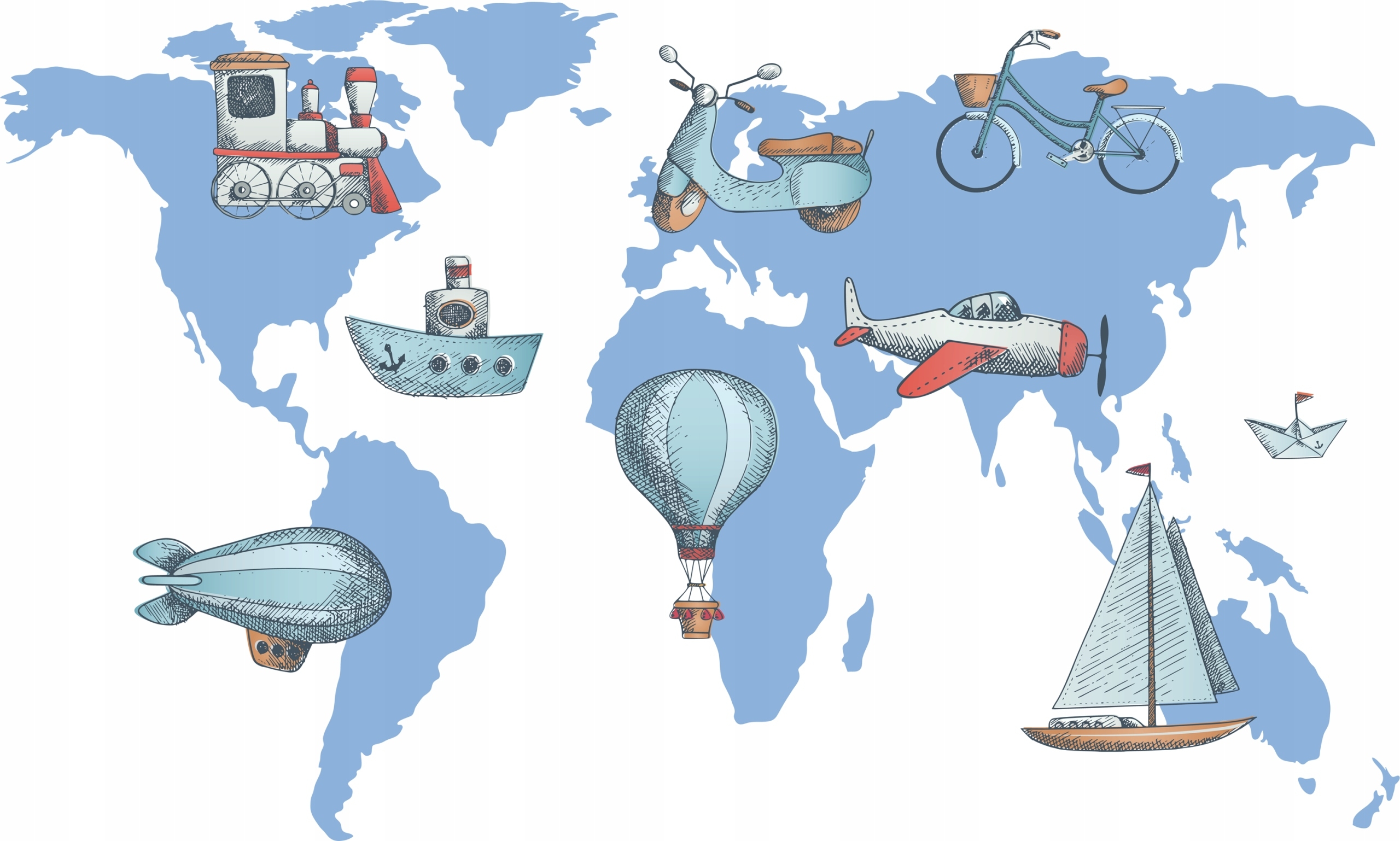 Wallsticker - World Map / Travel