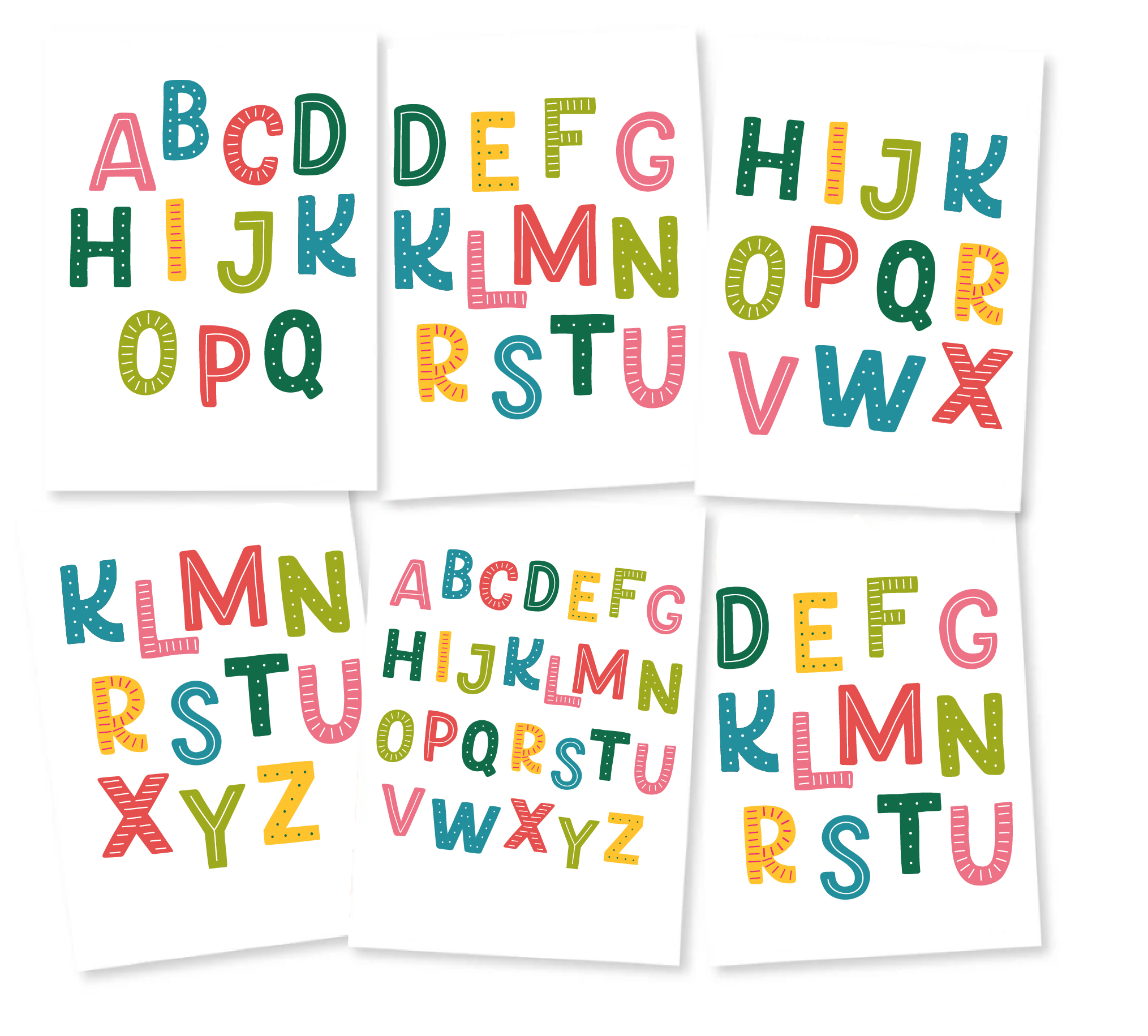 Stickers - Alphabets Mixed 6 sheets