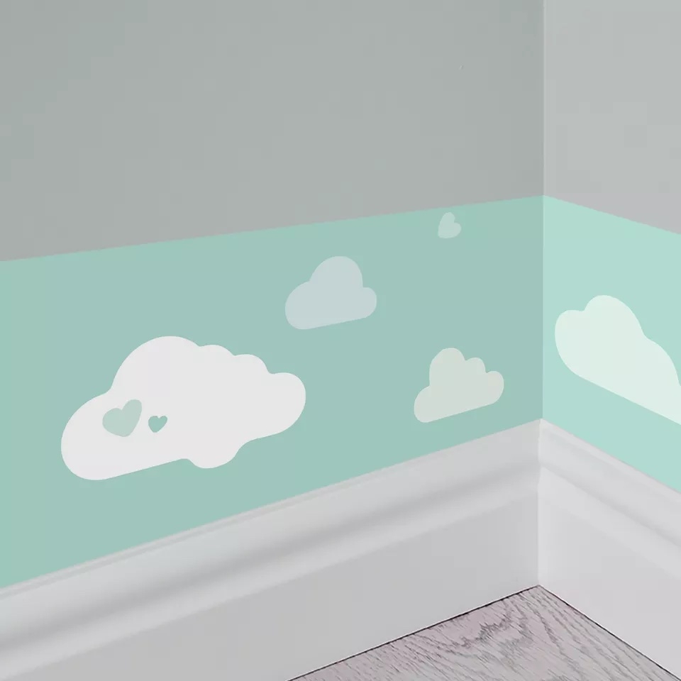 Wallsticker - Cloud Pattern Border / Jungle