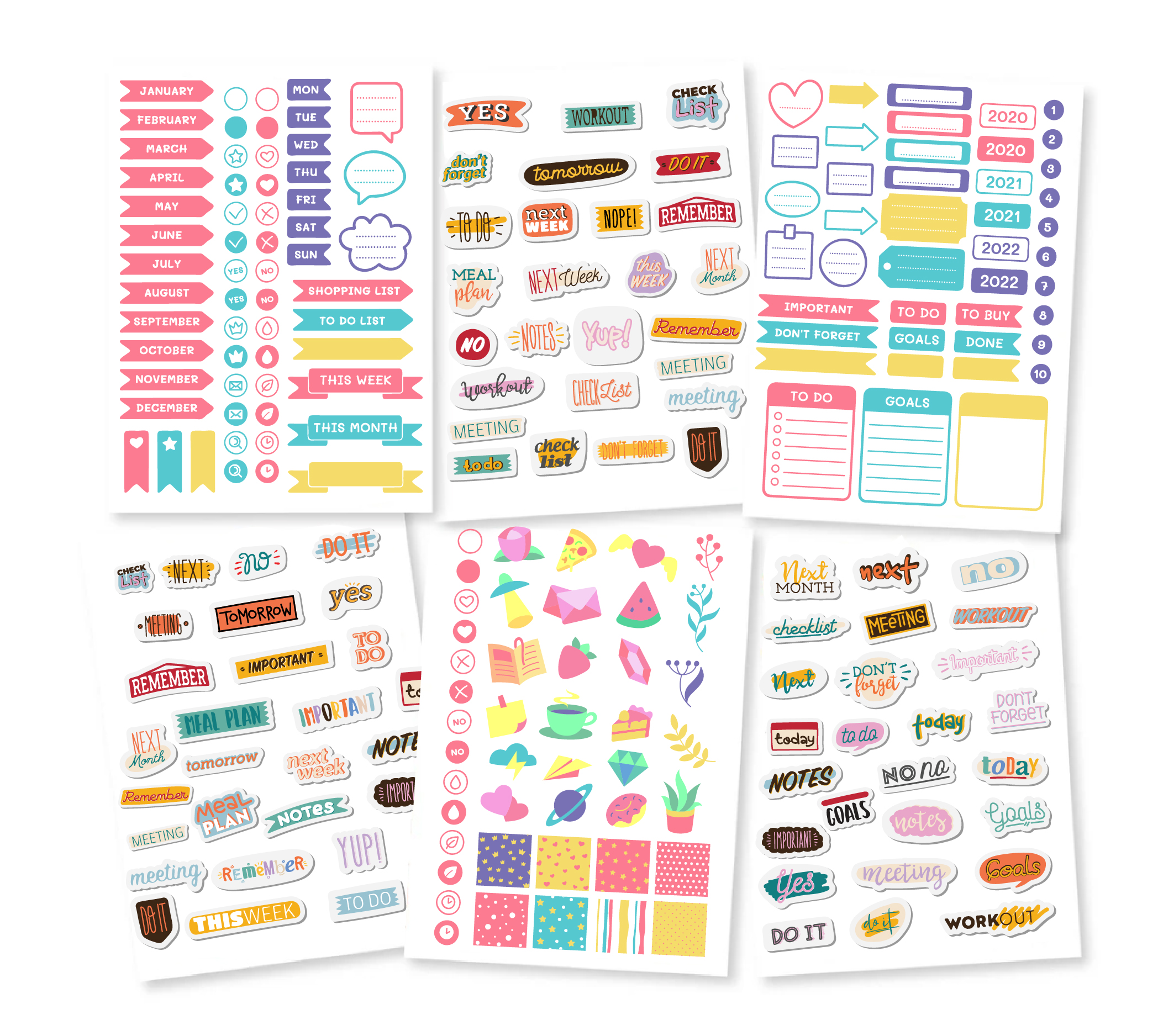 Stickers - Calendar Mixed 6 sheets