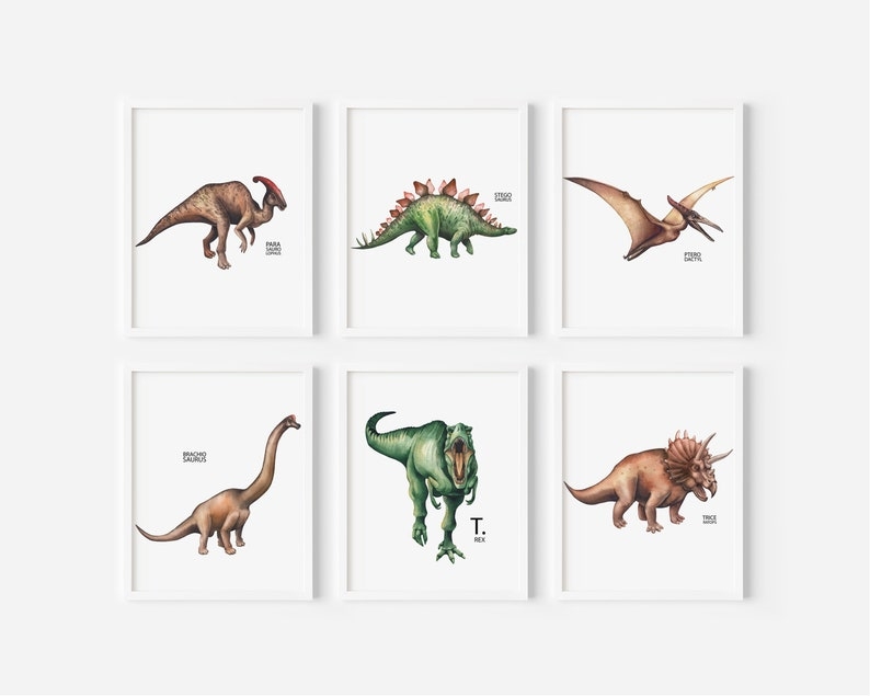 Posters -  Dinosaurs / set of 6