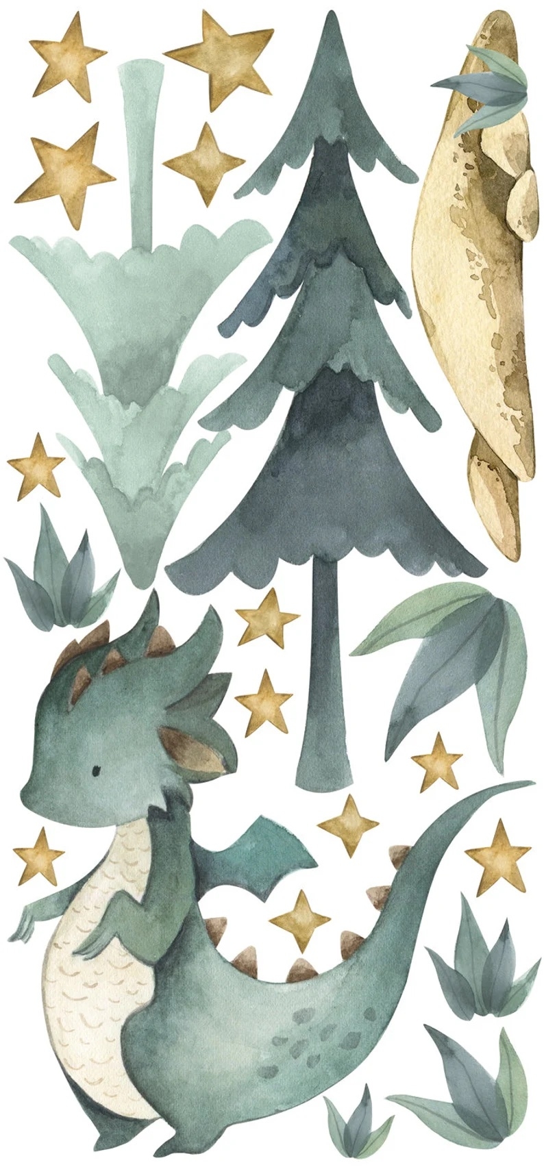 Wallsticker - Baby Dragon / Mint