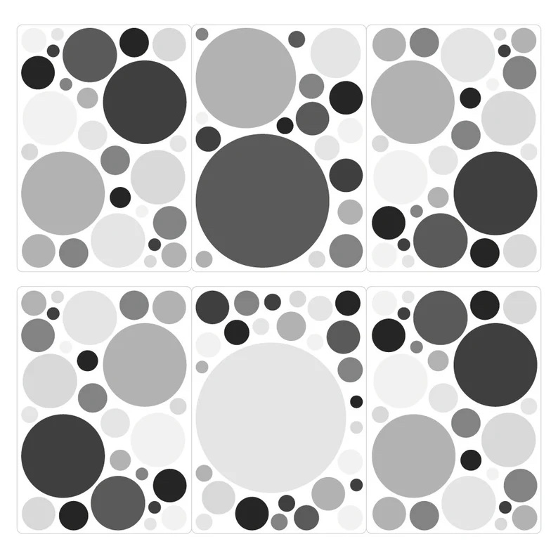 Wallsticker - Dots /  Grey  / 100 pieces / 03