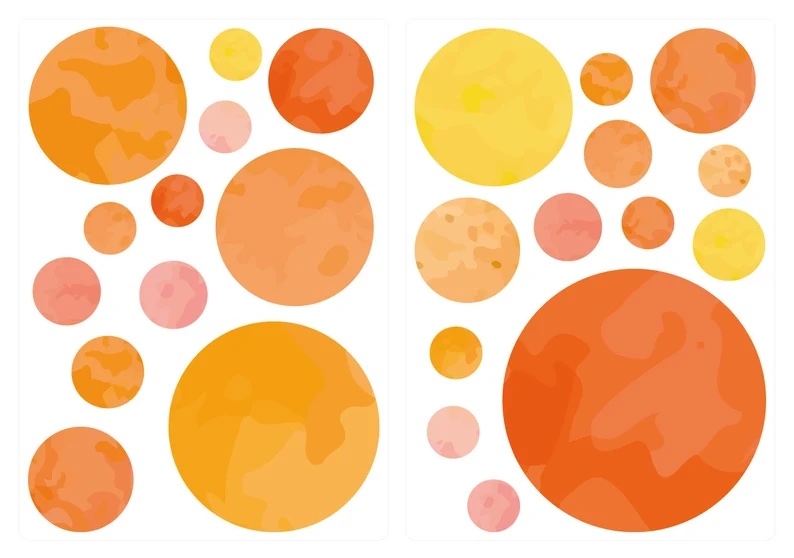 Wallsticker - Dots /  Orange 02