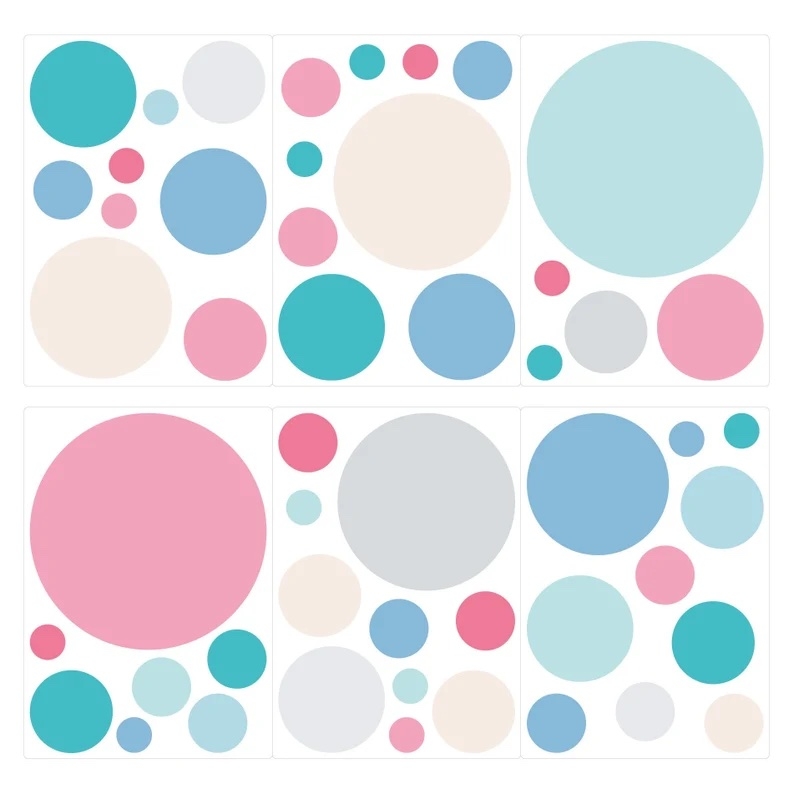 Wallsticker - Dots /  Pastel Colours