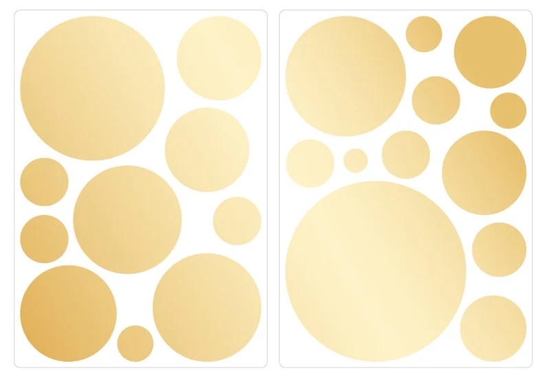 Wallsticker - Dots / Gold Matte / 03