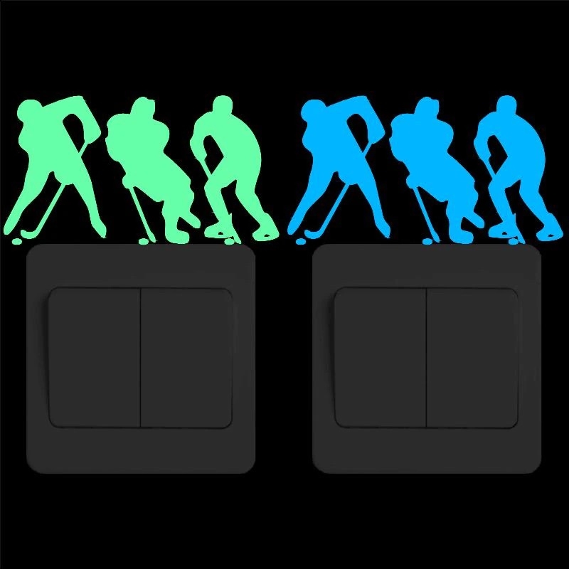 Switch Sticker - Hockey Player / Glow in the Dark