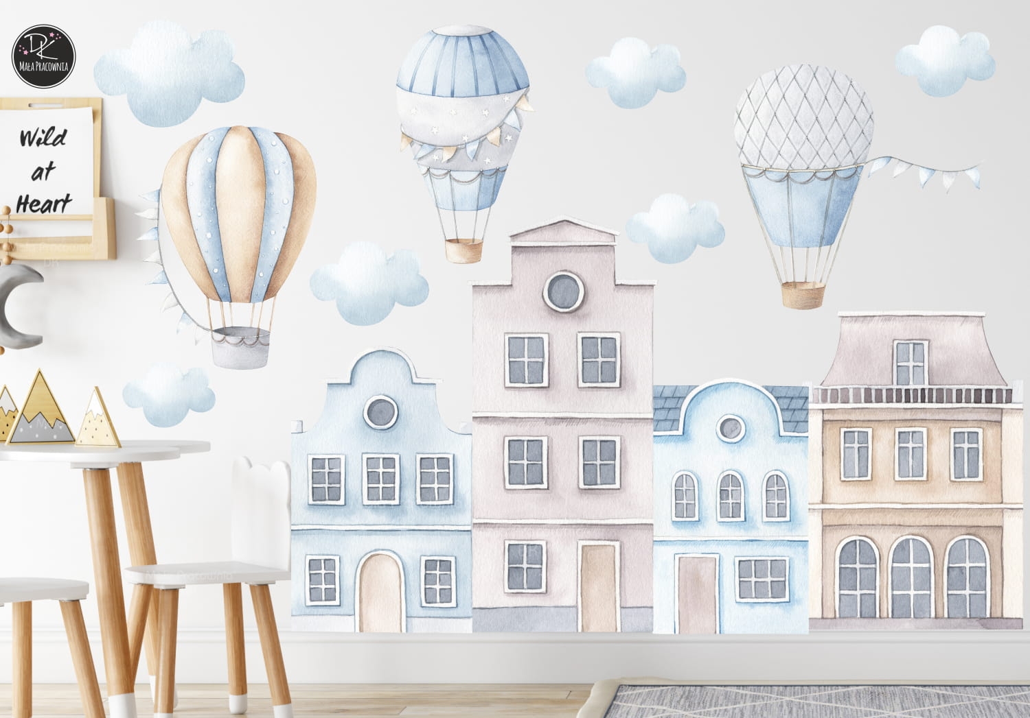 Wallsticker - Pastel Houses / XXL