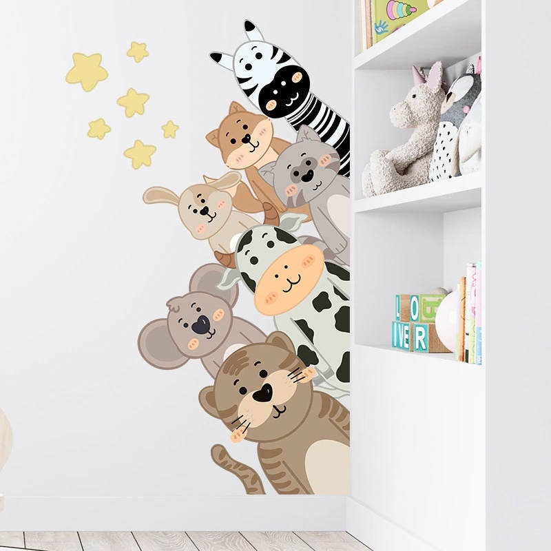 Wallsticker -  Peeking Animals
