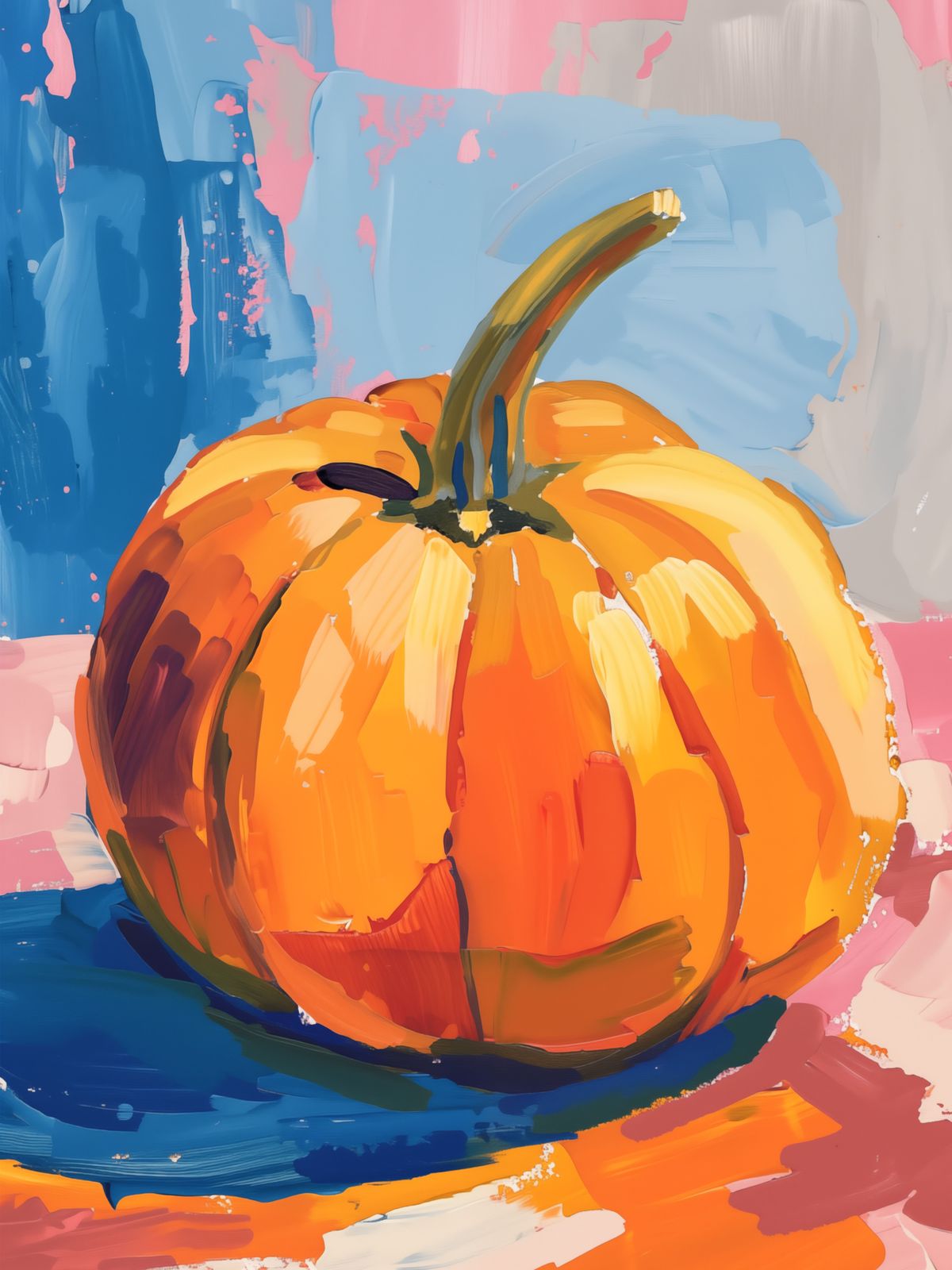 Poster - Vibrant Pumpkin Art