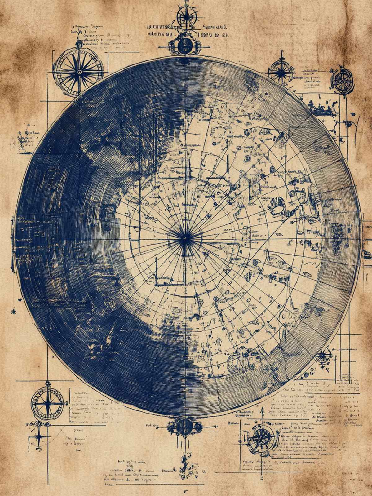 Poster - Vintage World Map Globe