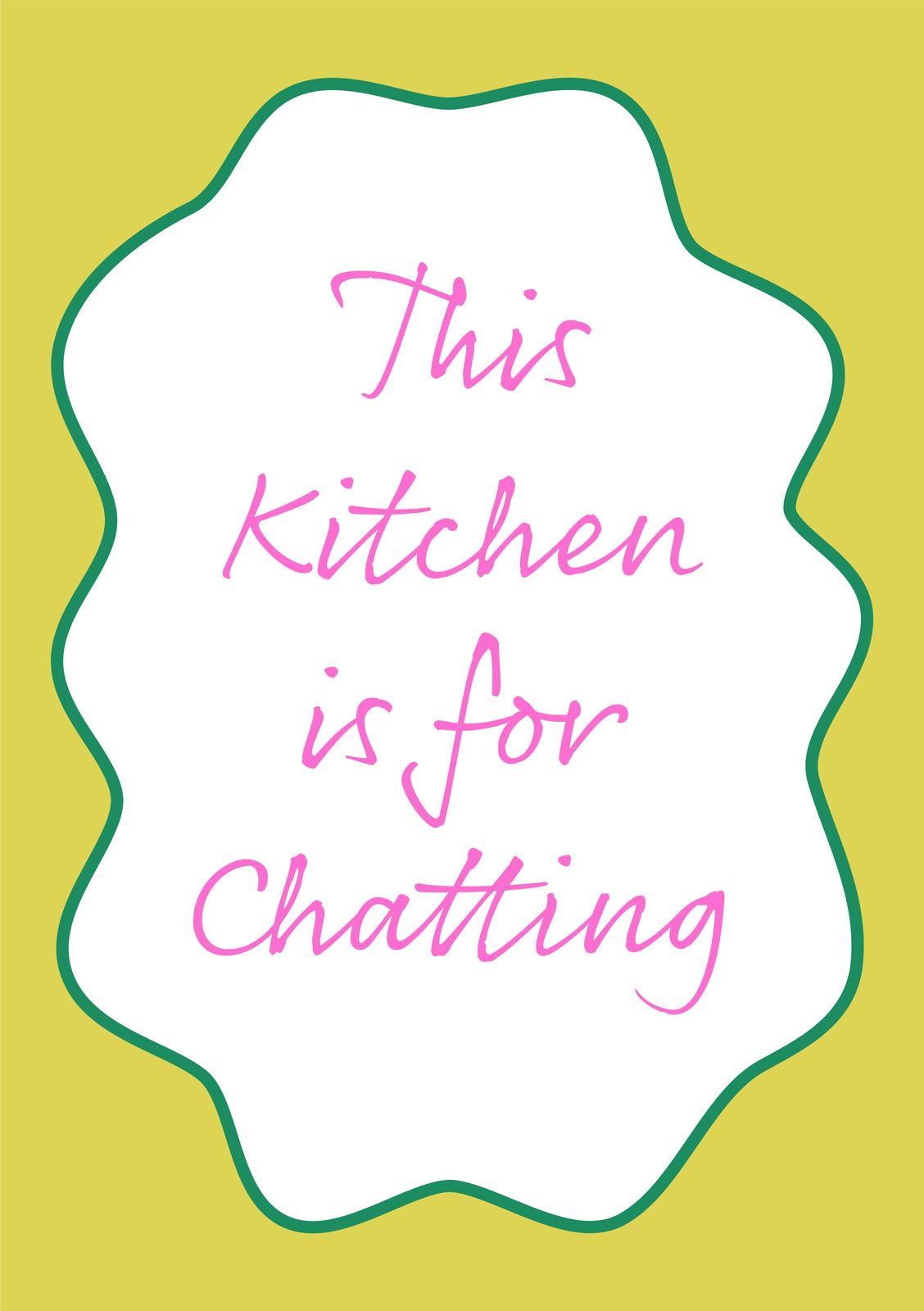 Poster - Kitchen Chatting