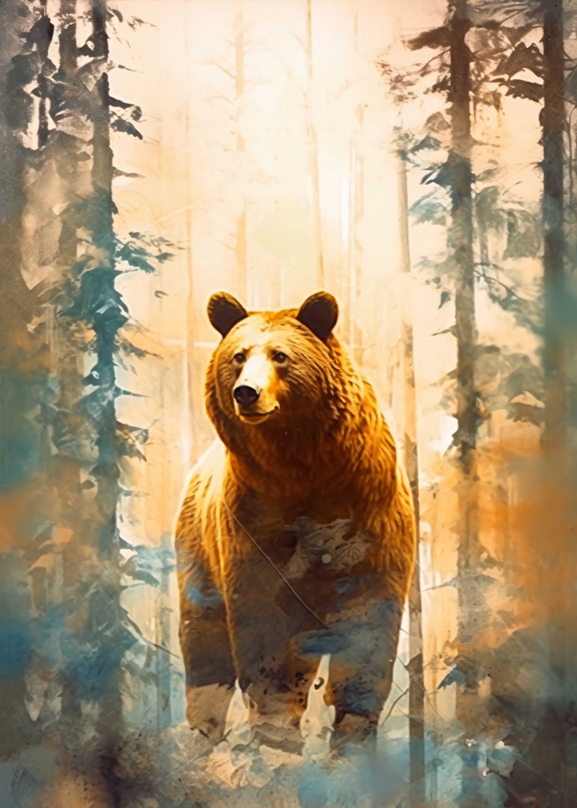 Poster - Bear in Forest