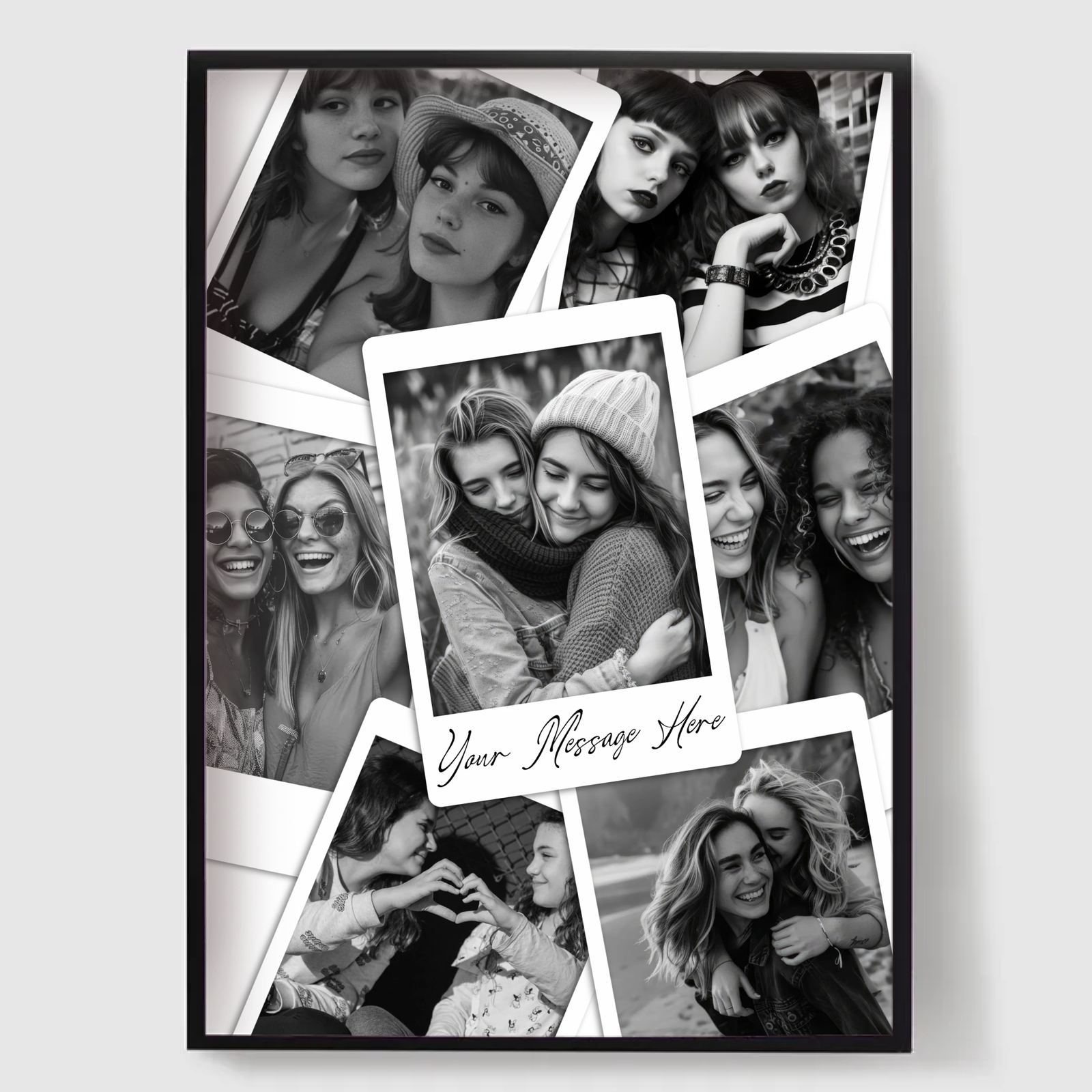 Personalised Poster - Best Friend Polaroid Collage