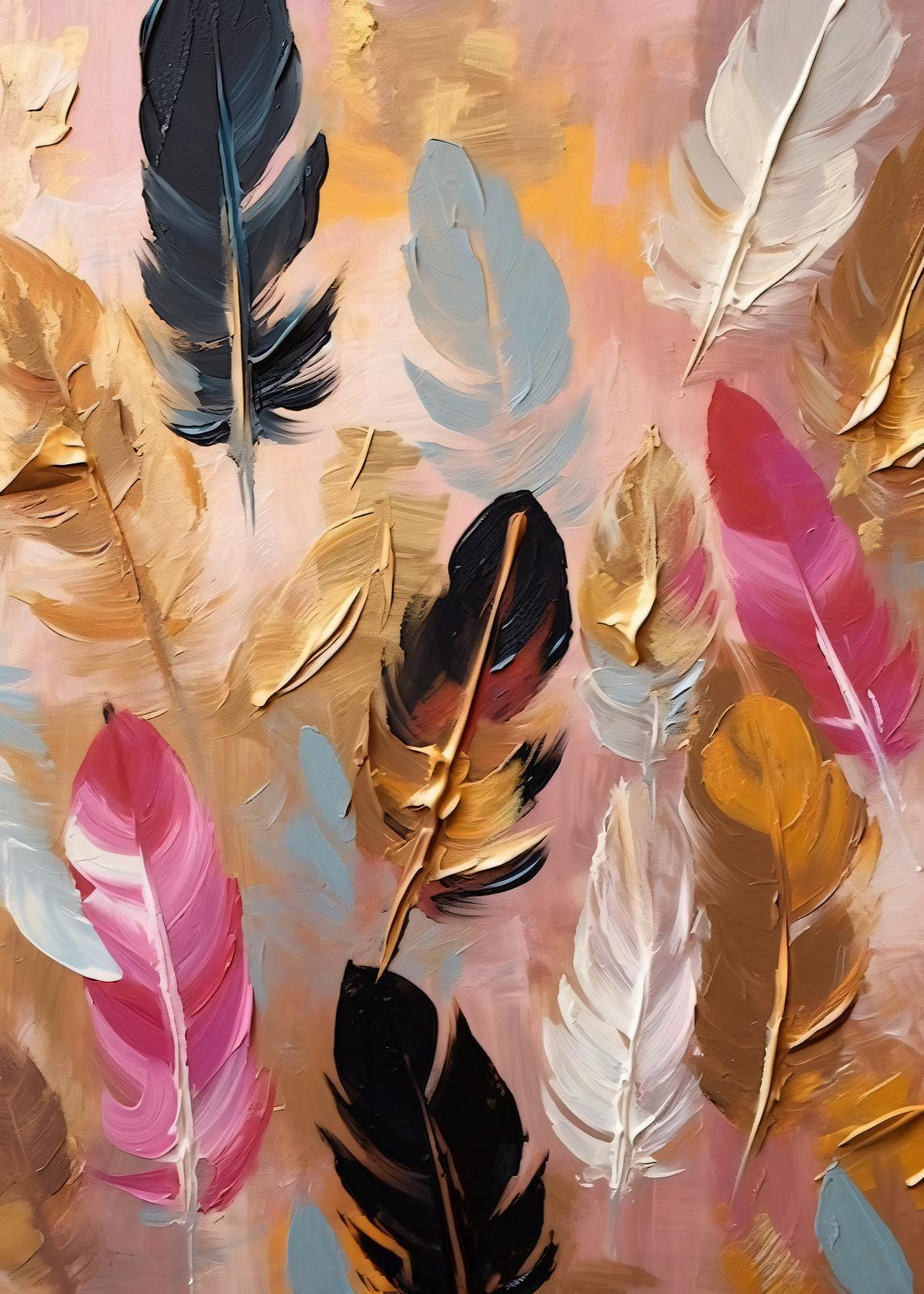 Poster - Colorful Feathers
