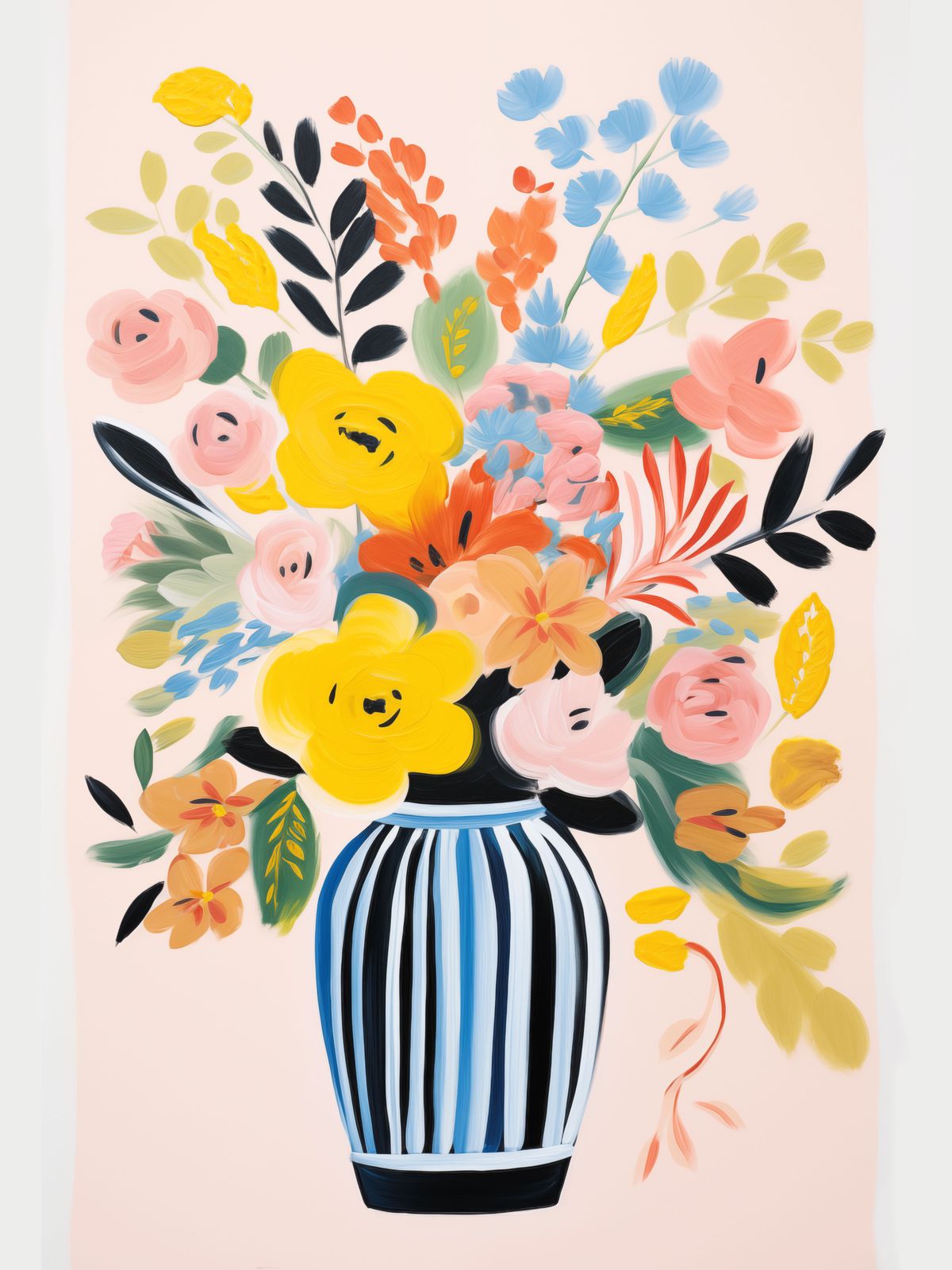 Poster - Vibrant Floral Vase