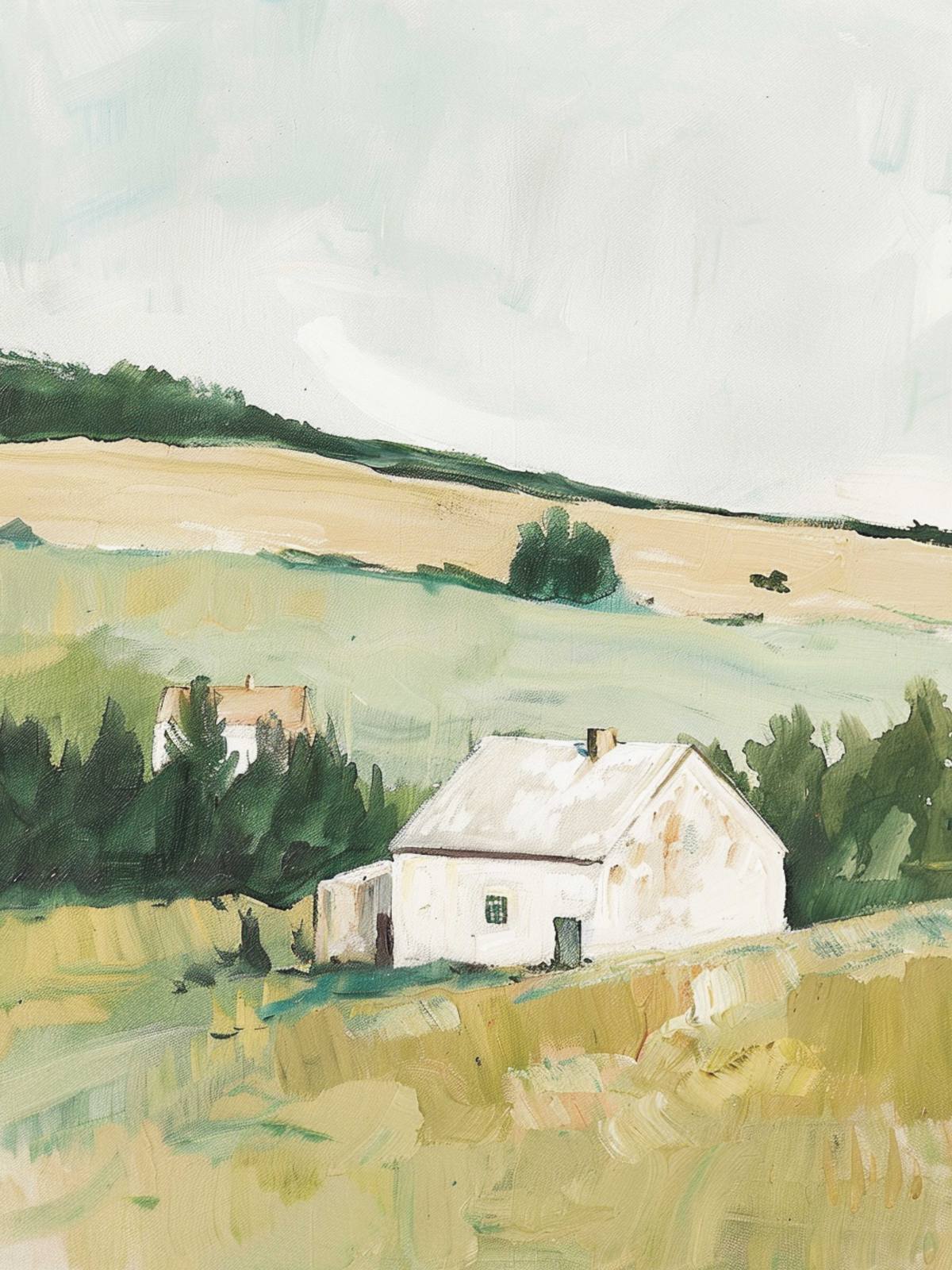 Poster - Country House Landscape