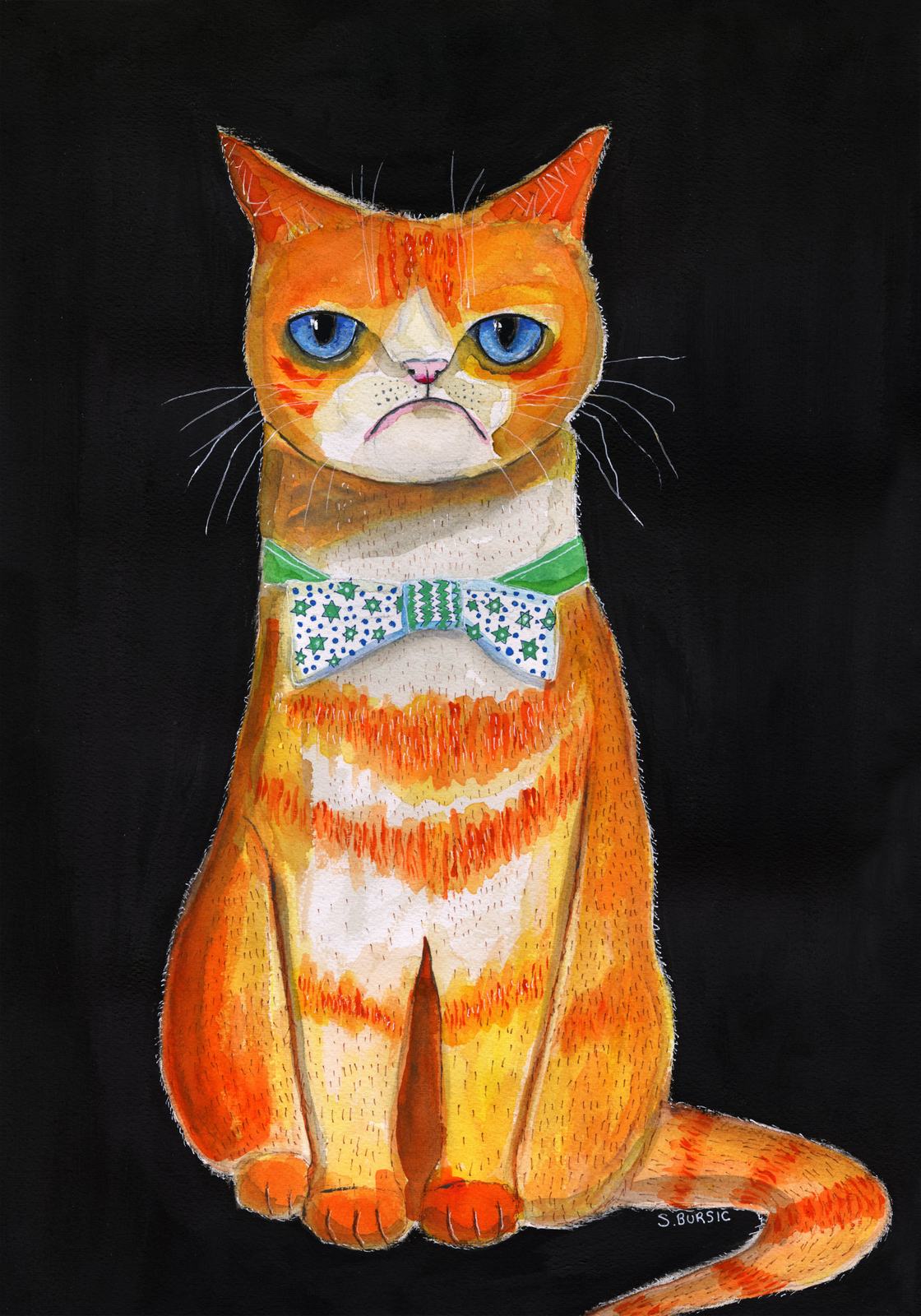 Poster - Grumpy Cat with Bowtie