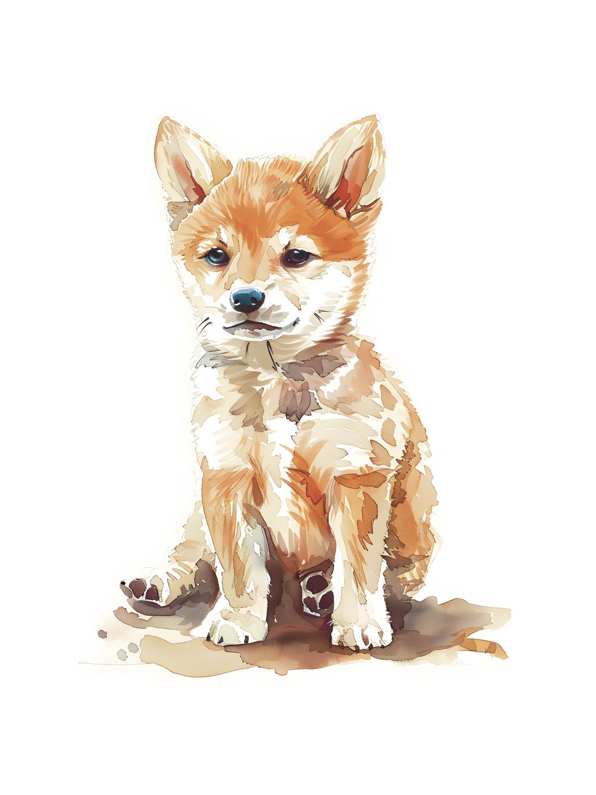 Poster - Cute Puppy Watercolor
