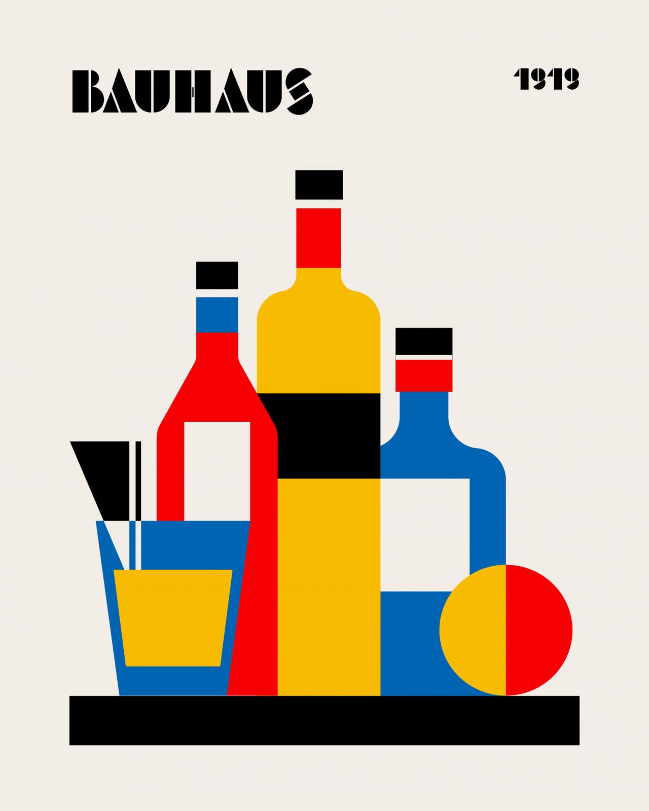 Poster - Bauhaus Bottles