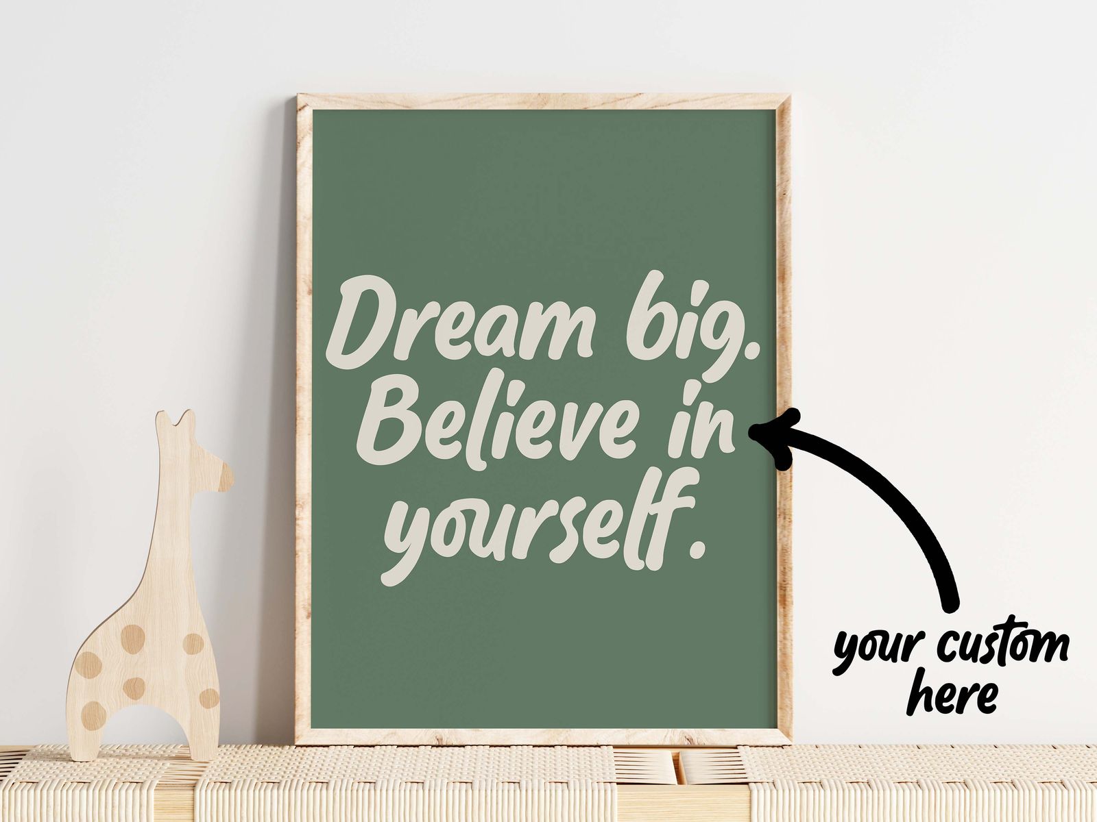 Personalised Poster - Dream Big Believe