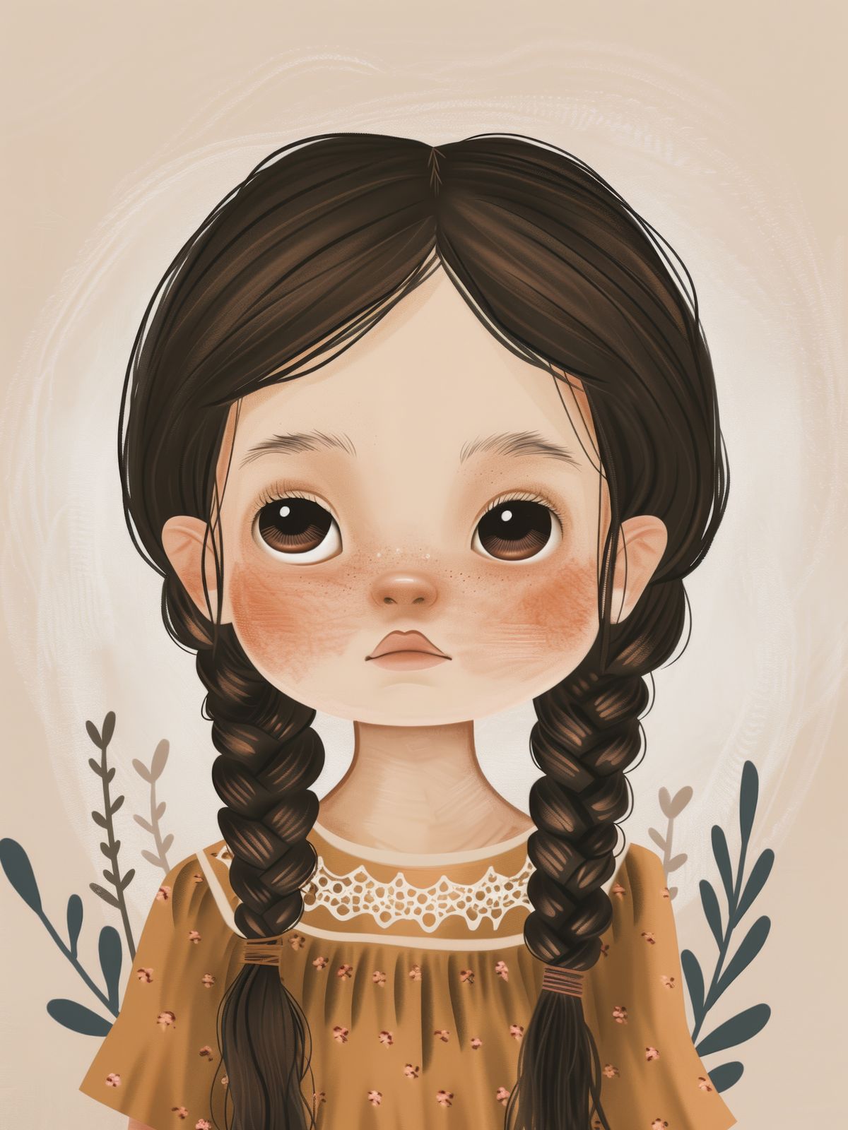 Poster - Girl with Braids