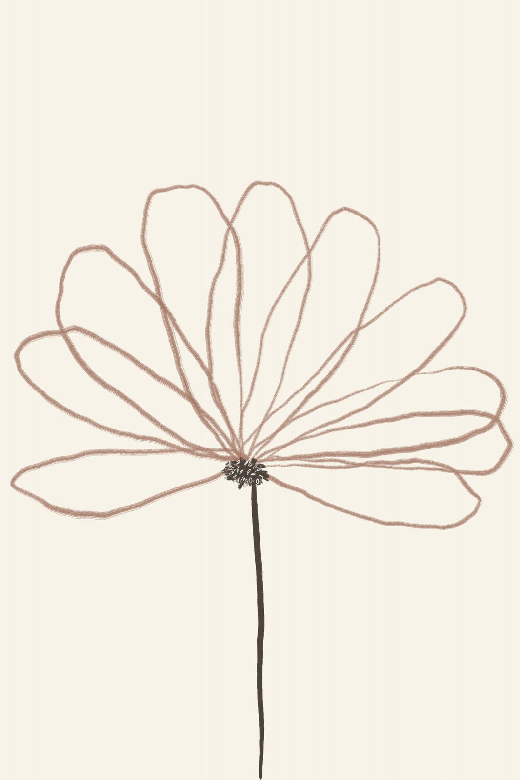 Poster - Line Art Flower