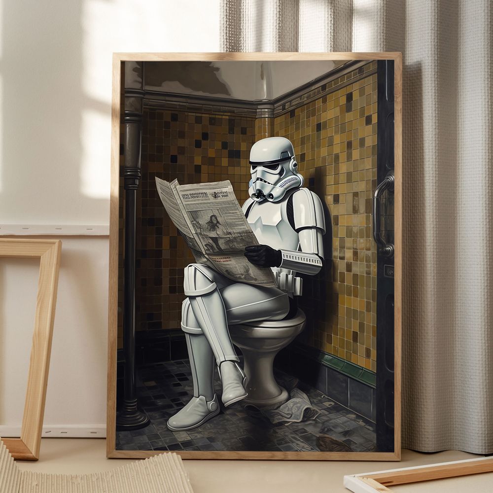 Stormtrooper Bathroom Poster