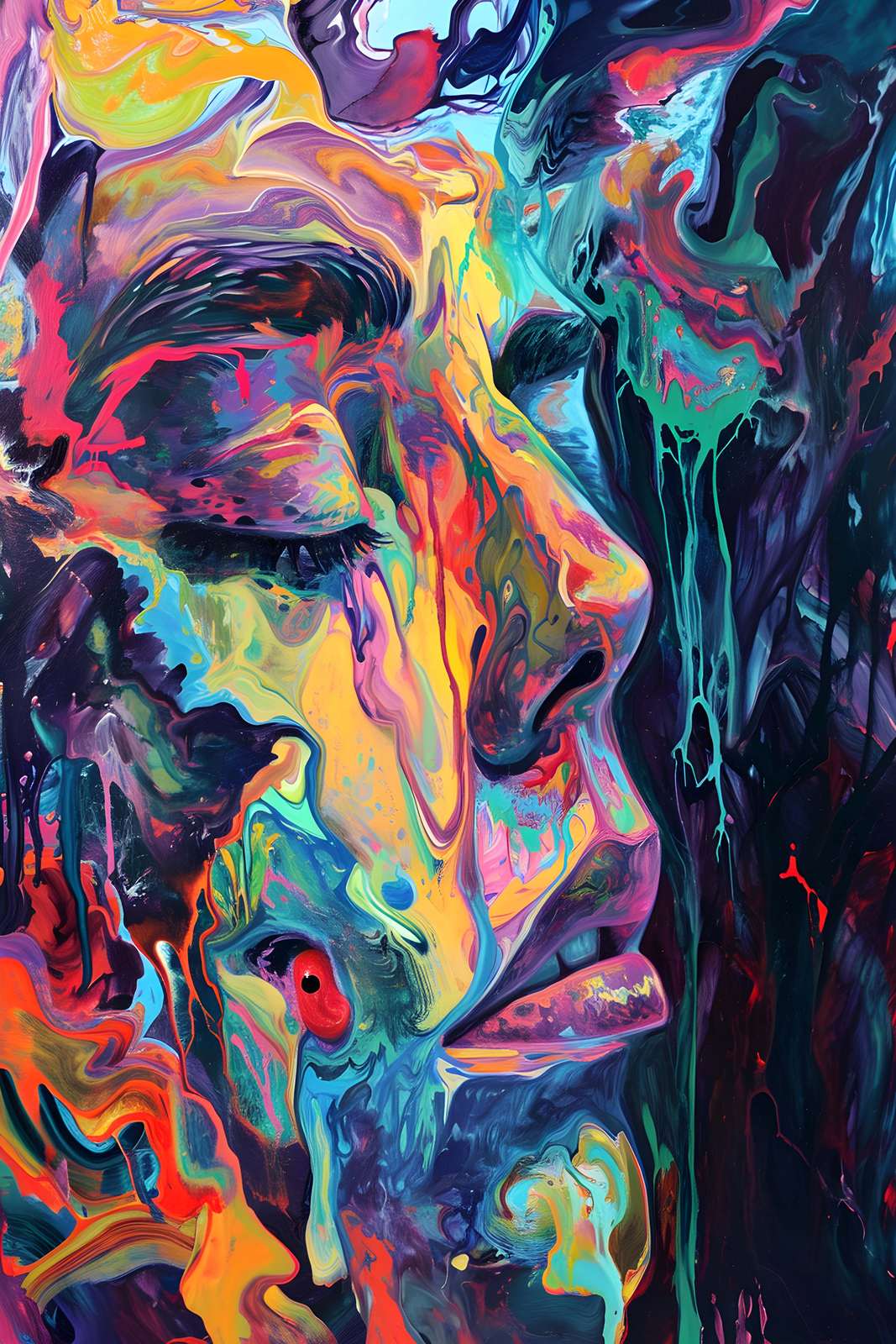 Poster - Vibrant Face Artwork