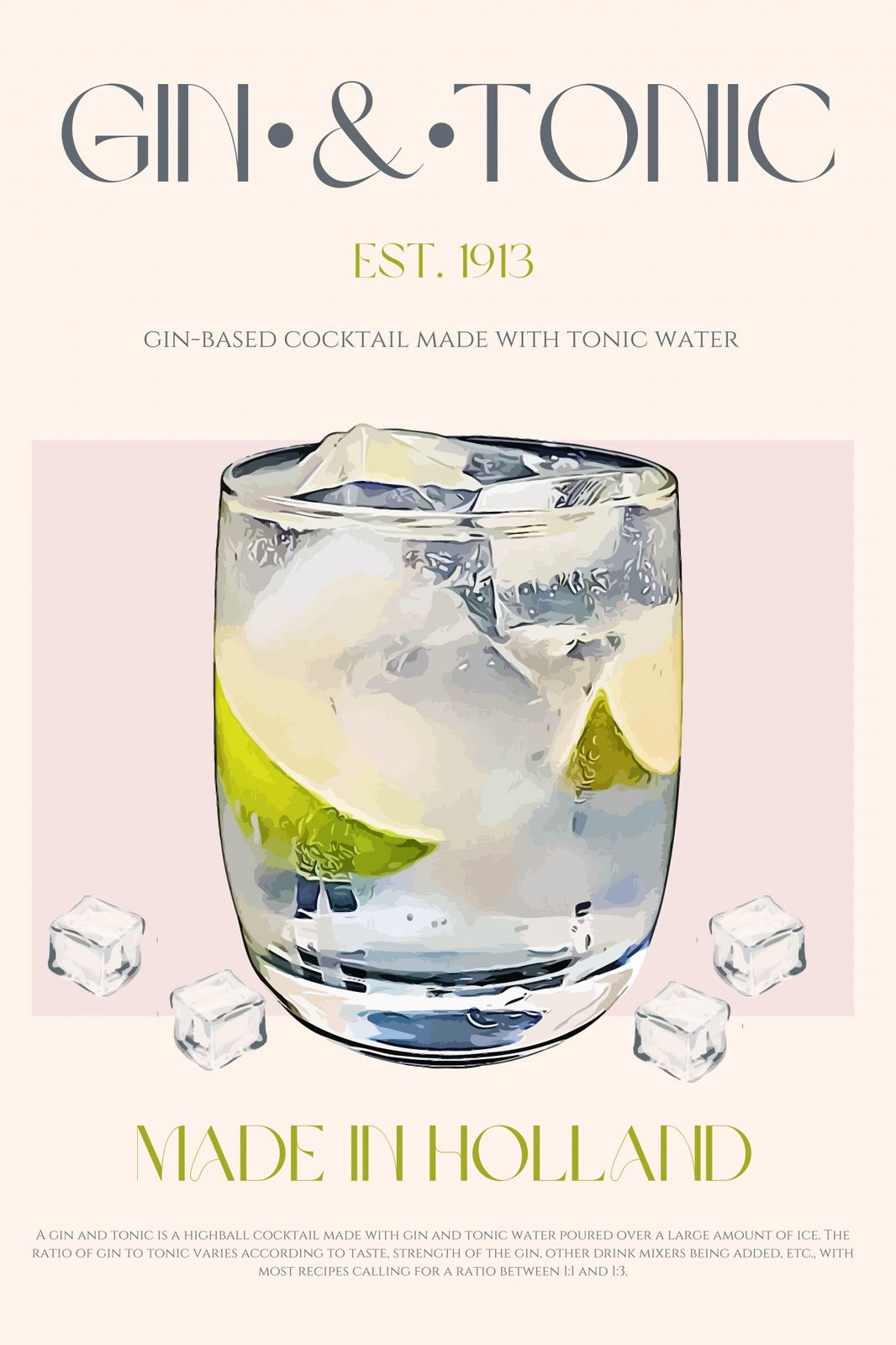 Poster - Gin & Tonic Art