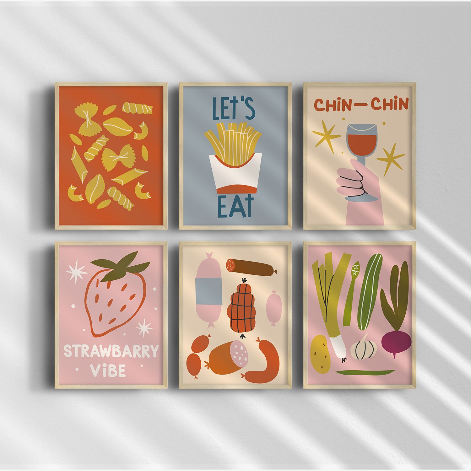 Poster - Let's Eat Collection / Set of 6