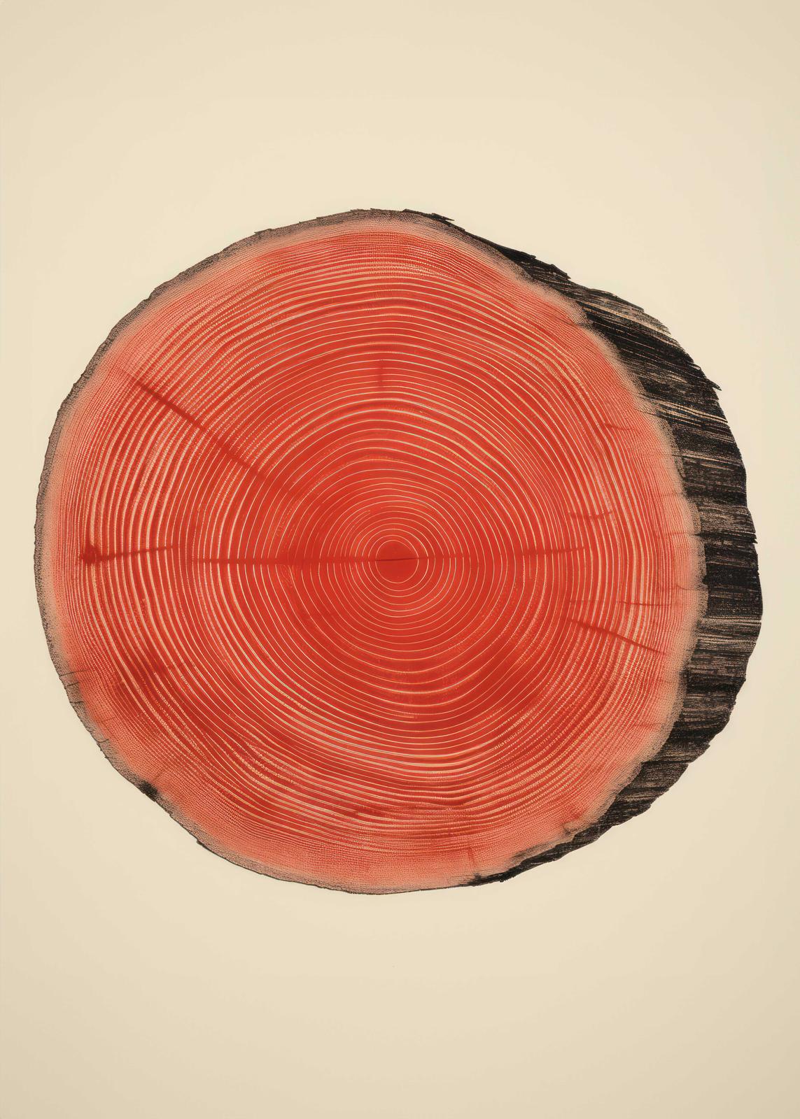 Poster - Red Tree Ring