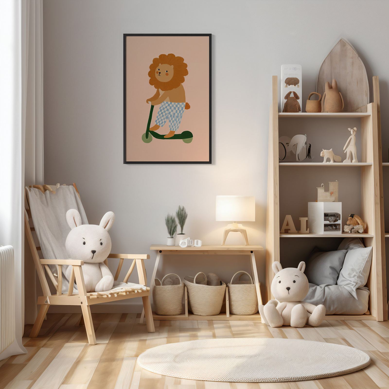 Poster - Lion on Scooter