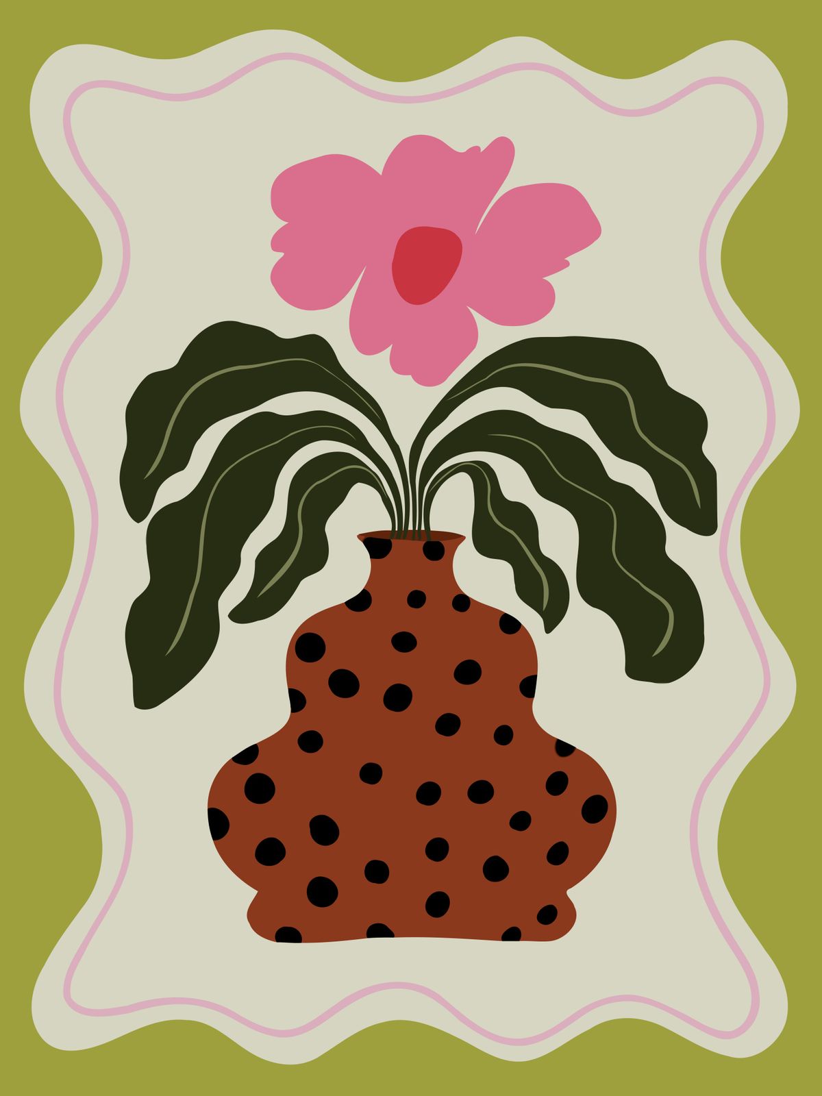 Poster - Floral Vase Illustration