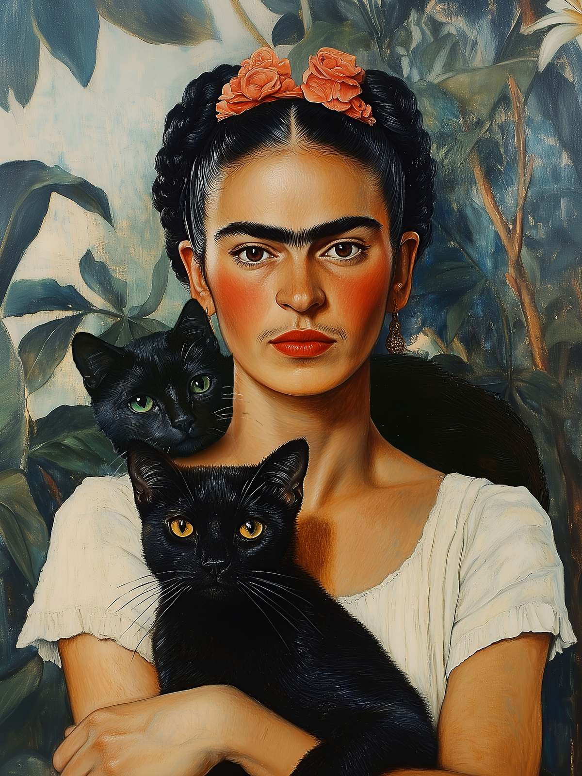 Poster - Frida Kahlo with Cats