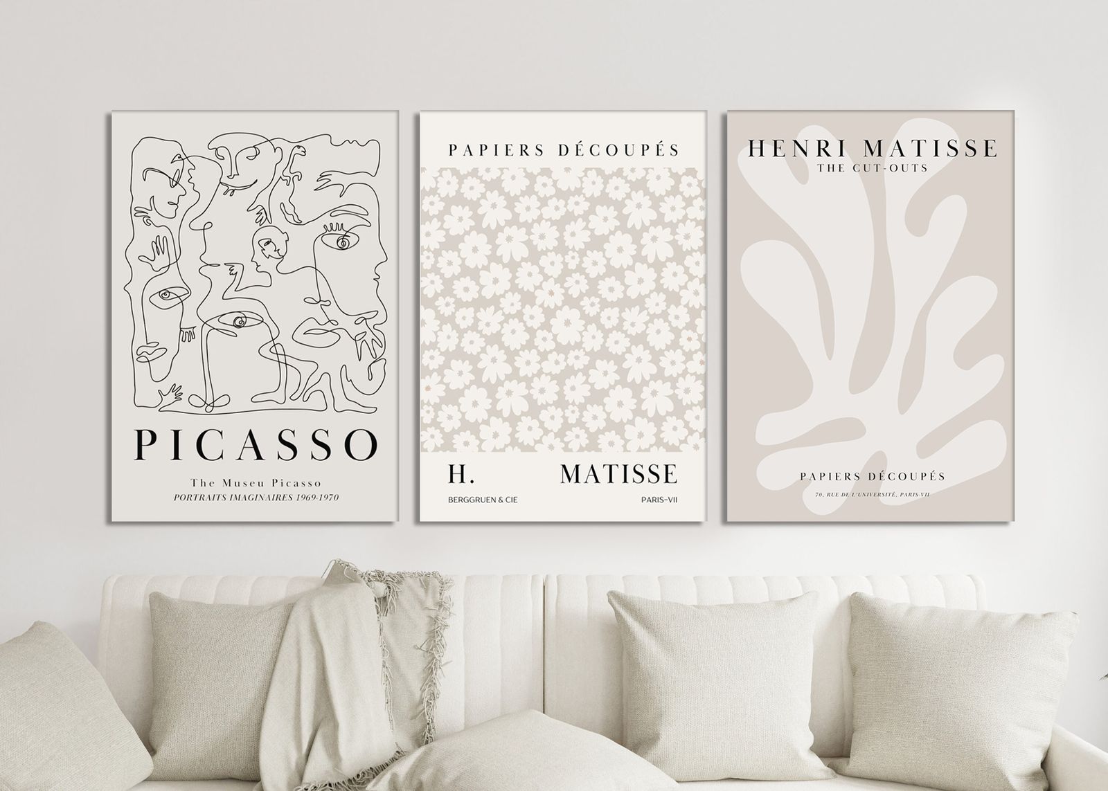 Picasso and Matisse Poster Set of 3