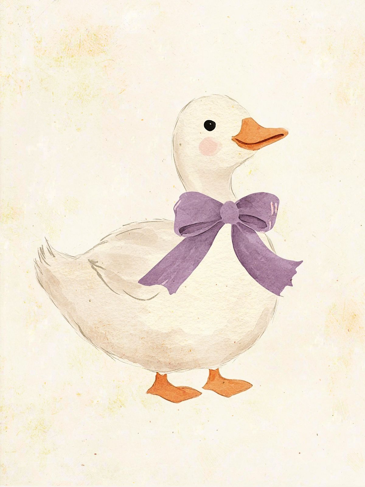 Poster - Duck with Purple Bow