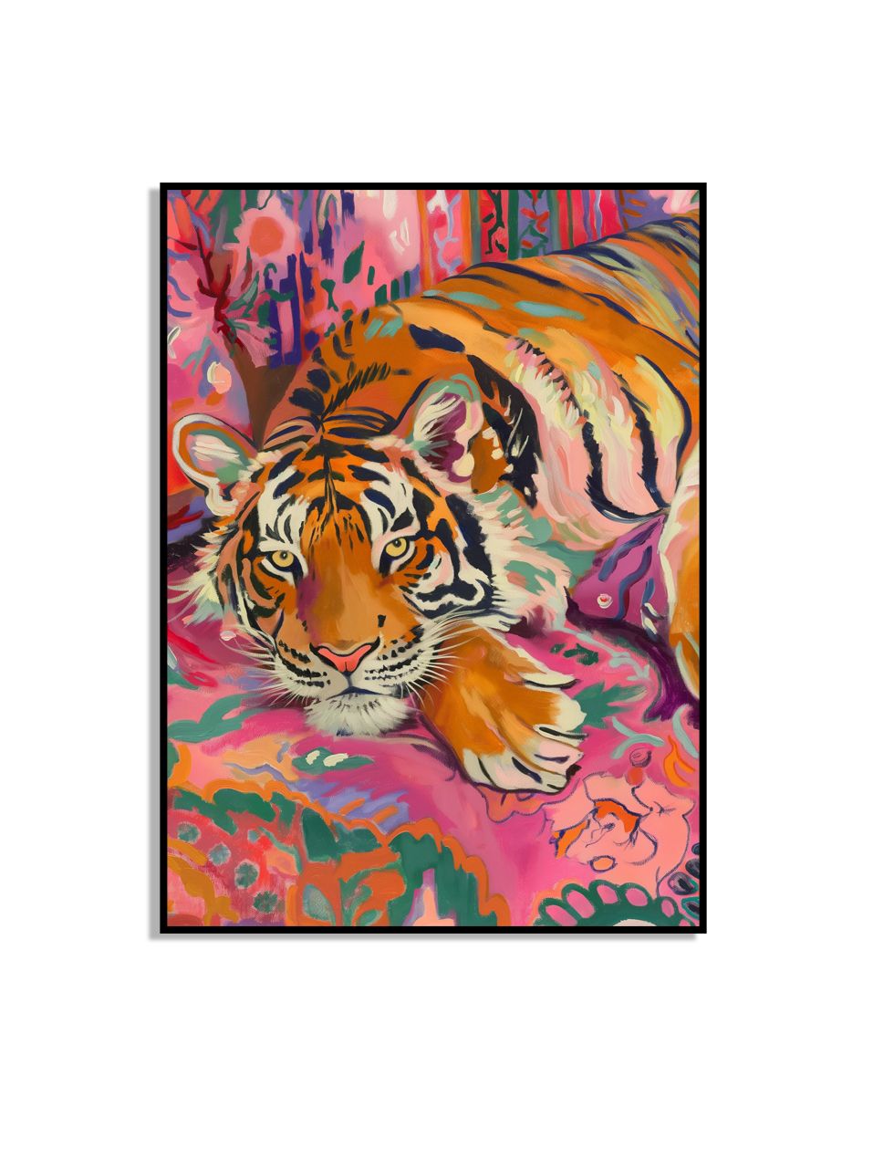 Colorful Tiger Art Poster
